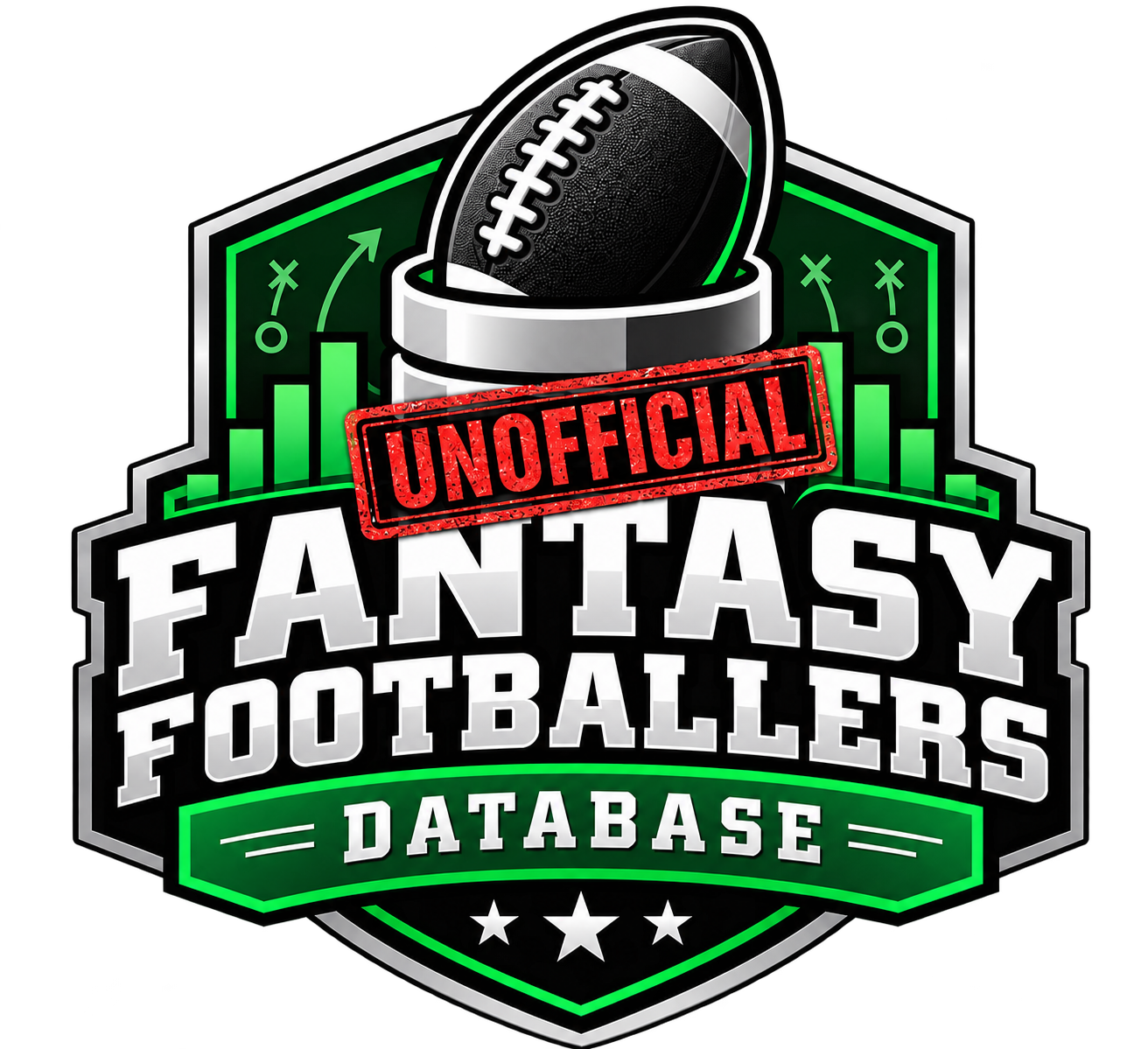 Fantasy Footballers Database — Unofficial, with a red rubber stamp
